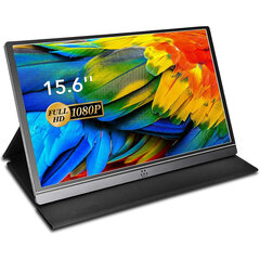 M MEMTEQ portatīvais monitors 15,6” - 1080P FHD IPS displejs, HDMI un C tipa savienotājs cena un informācija | Monitori | 220.lv