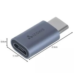 Адаптер Izoxis USB-C — USB micro B 2.0 A18934 цена и информация | Адаптеры и USB разветвители | 220.lv