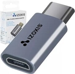 Адаптер Izoxis USB-C — USB micro B 2.0 A18934 цена и информация | Адаптеры и USB разветвители | 220.lv