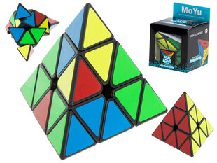 PYRAMINX puzles kubu spēle Black MoYu KidsPro cena un informācija | Galda spēles | 220.lv