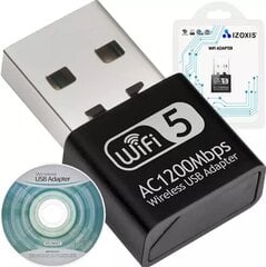 WIFI uz USB adapteris 1200Mbps Izoxis cena un informācija | Adapteri un USB centrmezgli | 220.lv