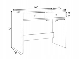 Datorgalds Martigo Plus MEGA 2, 100 x 50 x 79 cm, balts cena un informācija | Datorgaldi, rakstāmgaldi, biroja galdi | 220.lv