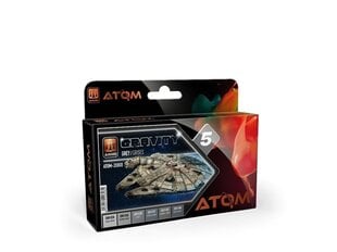 AMMO MIG - ATOM Akrils krāsu komplekts Gravity 5 - Grey, 20808 cena un informācija | Modelēšanas un zīmēšanas piederumi | 220.lv