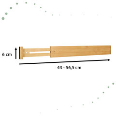 Regulējama atvilktnes cilne 56x6x1,5 cm 1 gab. cena un informācija | Citi piederumi mēbelēm | 220.lv