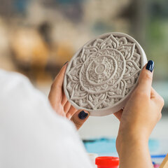 Ģipša krāsošanas bilžu komplekts 3D Mandala cena un informācija | Modelēšanas un zīmēšanas piederumi | 220.lv