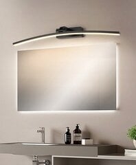 LED vannas istabas sienas lampa virs spoguļa 12W 60cm Neitrāla izliekta apaļa cena un informācija | Sienas lampas | 220.lv