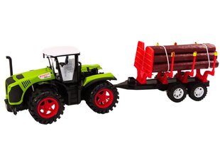 Traktors ar piekabi un kokmateriālu baļķiem, dažādu krāsu cena un informācija | Rotaļlietas zēniem | 220.lv