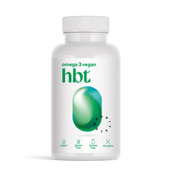 HBT Omega 3 Vegan, 1000 мг чистого масла микроводорослей, 440 мг DHA на порцию, 60 растительных капсул в мягких желатиновых капсулах, подходящих для вегетарианцев и веганов цена и информация | Витамины, пищевые добавки, препараты для хорошего самочувствия | 220.lv