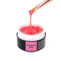 Nagu pieaudzēšanas gels Color Sincero Salon, Strawberry Pink, 15 ml cena un informācija | Nagu lakas, stiprinātāji | 220.lv