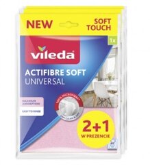 Mīksta lupatiņa Vileda Actifibre Soft Universal, 3 gab. cena un informācija | Tīrīšanai, salvetes | 220.lv