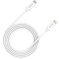 CANYON UC-42  cable  U4-CC-5A2M-E  USB4 TYPE-C to TYPE-C cable assembly 20G 2m 5A 240W(ERP) with E-MARK  CE  ROHS  white цена и информация | Кабели и провода | 220.lv
