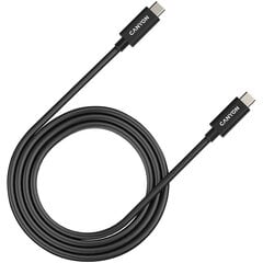 CANYON UC-44  cable  U4-CC-5A1M-E  USB4 TYPE-C to TYPE-C cable assembly 40G 1m 5A 240W(ERP) with E-MARK  CE  ROHS  black цена и информация | Кабели и провода | 220.lv