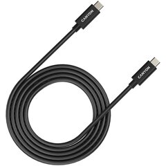 CANYON UC-42  USB4 TYPE-C to TYPE-C cable assembly 20G 2m 5A 240W(ERP) with E-MARK  CE  ROHS  black цена и информация | Кабели и провода | 220.lv