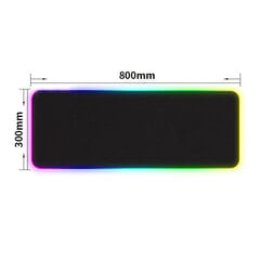 RGB krāsains spēļu peles paliktnis - 80x30cm cena un informācija | Peles | 220.lv