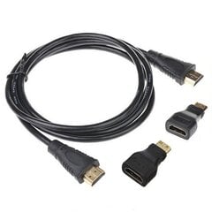 Hdmi savienotāju komplekts 3in1 цена и информация | Адаптеры и USB разветвители | 220.lv