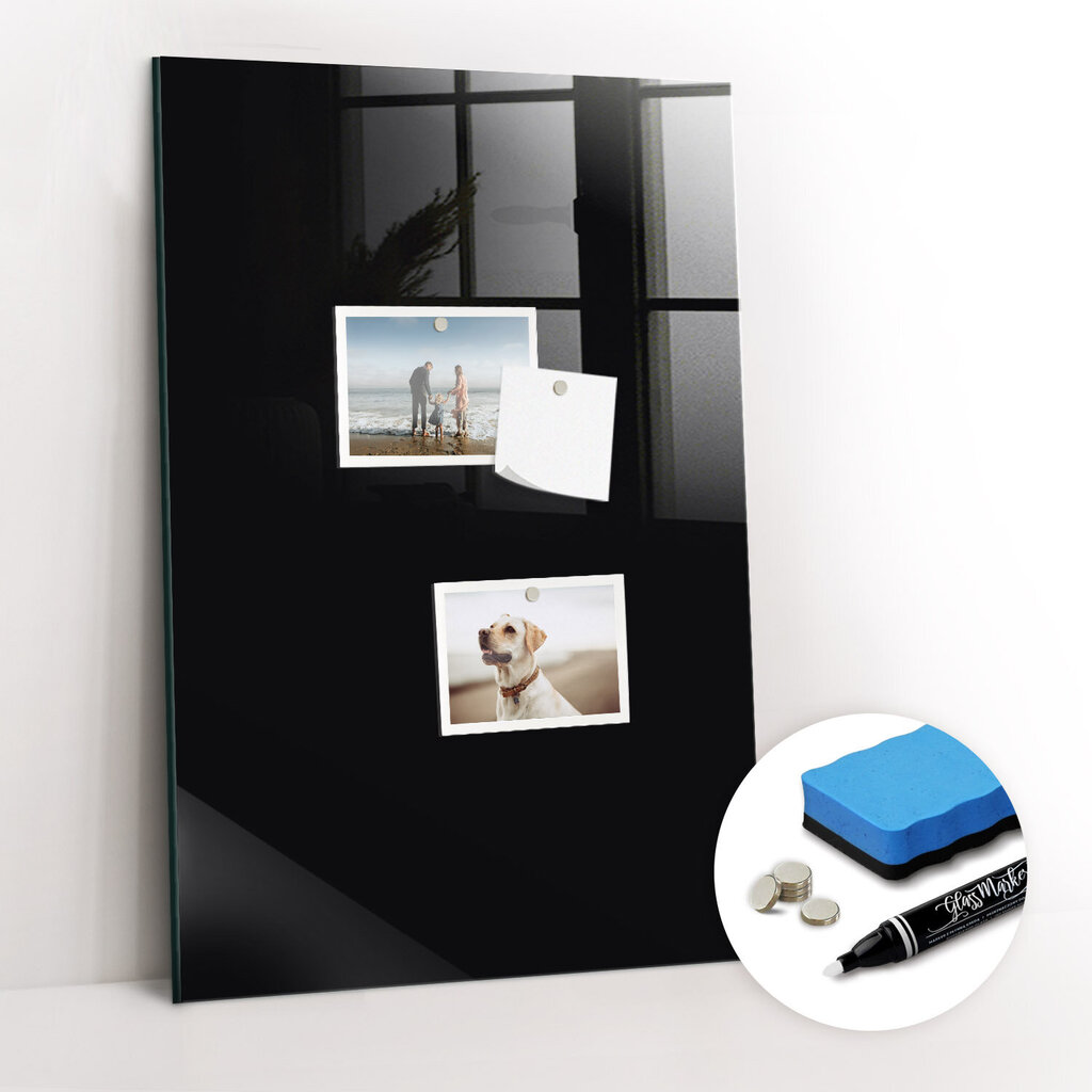 Magnētiskais Dēlis Melna krāsa, 40x60 cm cena un informācija | Kancelejas preces | 220.lv