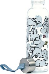 Небьющаяся бутылка для воды с металлической крышкой - Simon's Cat 2021 500 мл цена и информация | Бутылки для воды | 220.lv