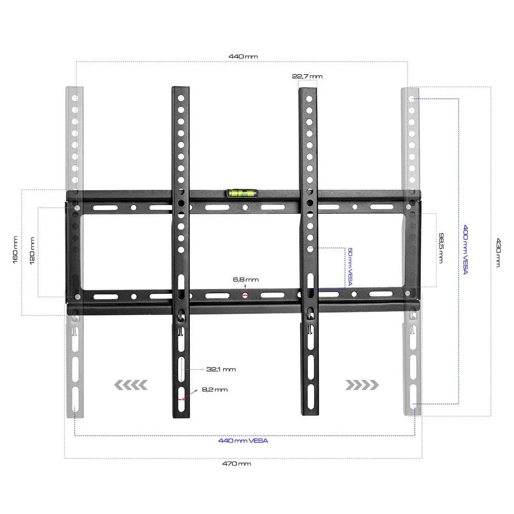 KG-1024 23-60 collu LCD kronšteins KING MOUNT cena un informācija | TV kronšteini | 220.lv