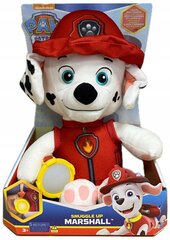 PAW PATROL MARSHALL TALKING MASKOTS NAKTS LAMPA 29 CM cena un informācija | Mīkstās (plīša) rotaļlietas | 220.lv