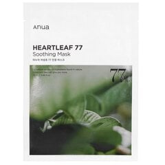 ANUA HEARTLEAF 77% SOOTHING SHEET MASK 25ml cena un informācija | Sejas maskas, acu maskas | 220.lv