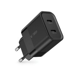 Tech-Protect C20W mains charger 2x USB-C PD 20W - black цена и информация | Зарядные устройства для телефонов | 220.lv