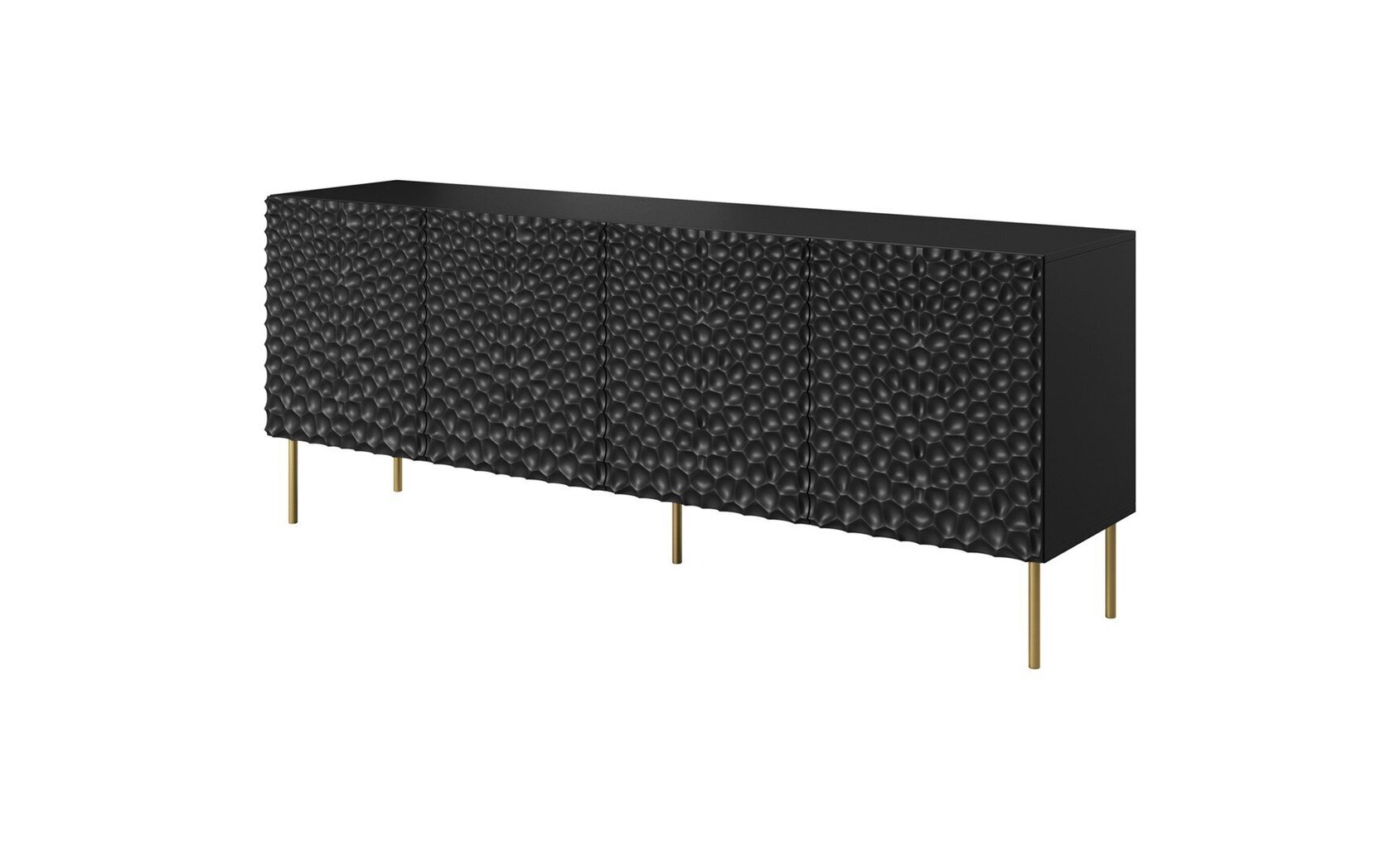 Kumode Cama Meble Hole, 190x40,5x74,5 cm, melna цена и информация | Kumodes | 220.lv