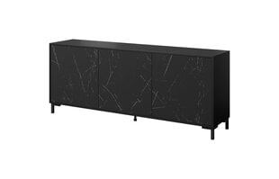 Kumode Cama Meble Marmo 3D, 200x45x80,5 cm, melna cena un informācija | Kumodes | 220.lv