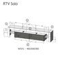 TV galdiņš Cama Meble Solo, 200x45x35 cm, pelēks cena un informācija | TV galdiņi | 220.lv