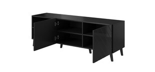 TV galdiņš Cama Meble Abeto, 150x42x52 cm, melns cena un informācija | TV galdiņi | 220.lv