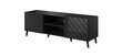 TV galdiņš Cama Meble Abeto, 150x42x52 cm, melns cena un informācija | TV galdiņi | 220.lv