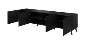 TV galdiņš Cama Meble Abeto, 200x42x52 cm, melns цена и информация | Тумбы под телевизор | 220.lv