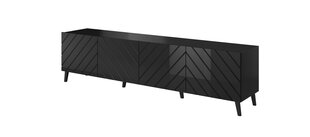 TV galdiņš Cama Meble Abeto, 200x42x52 cm, melns cena un informācija | TV galdiņi | 220.lv