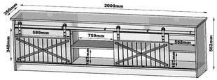 TV galdiņš Cama Meble Granero, 200x56,7x35 cm, brūns cena un informācija | TV galdiņi | 220.lv