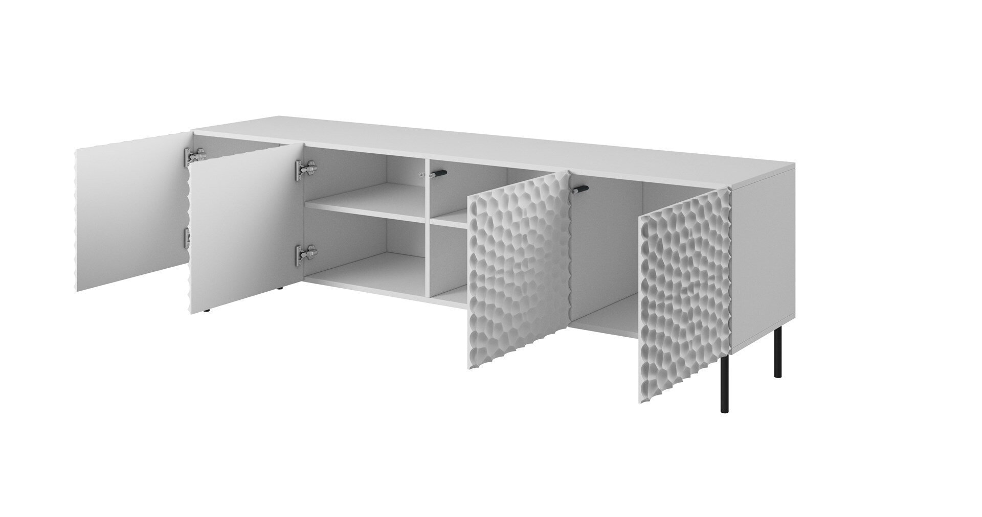 TV galdiņš Cama Meble Hole, 190x40,5x59,5 cm, balts cena un informācija | TV galdiņi | 220.lv