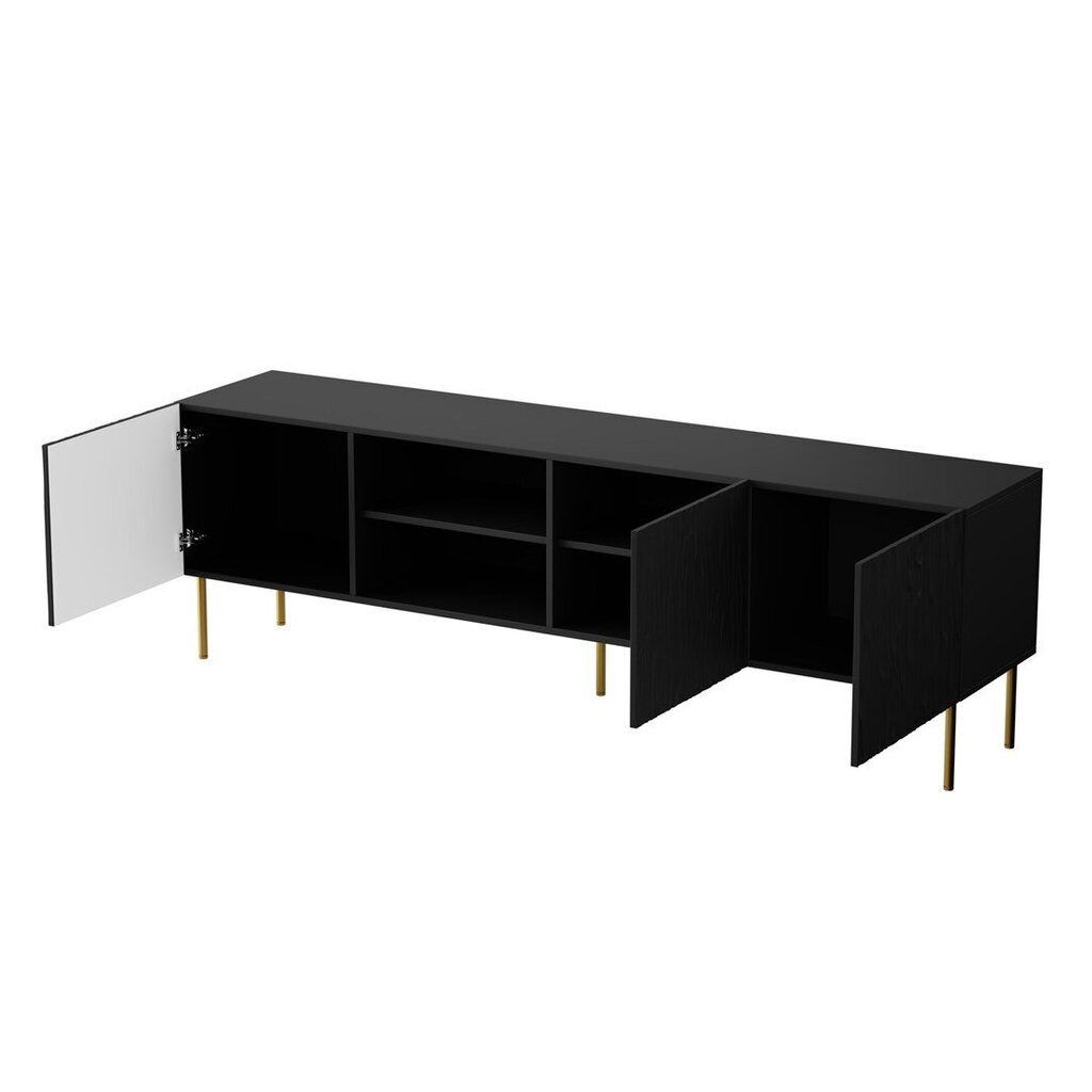 TV galdiņš Cama Meble Jungle, 190x40,5x59,5 cm, melns cena un informācija | TV galdiņi | 220.lv