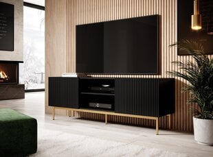 TV galdiņš Cama Meble Pafos, 150x40x60 cm, melna cena un informācija | TV galdiņi | 220.lv