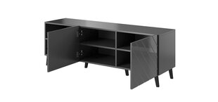 TV skapis Cama Meble Abeto, 150x42x52 cm, pelēka цена и информация | Тумбы под телевизор | 220.lv