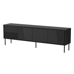 TV skapītis Cama Meble Abi 4D, 200x38x62 cm, melna cena un informācija | TV galdiņi | 220.lv