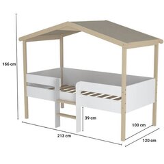 Bērnu gulta Aatrium Piloti, 90x190 cm, brūna/balta cena un informācija | Bērnu gultas | 220.lv