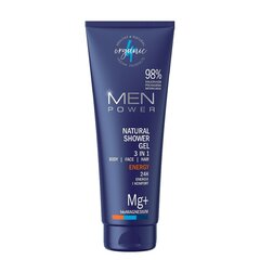 Dušo želė 4organic Men Power Energy Natural 3in1 vyrams, 250 ml цена и информация | Масла, гели для душа | 220.lv