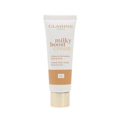 Tonālais krēms Clarins Milky Boost Cream, 06, 45 ml cena un informācija | Grima bāzes, tonālie krēmi, pūderi | 220.lv