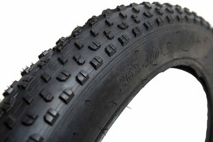 Riepa velosipēdam "FAT BIKE" 26''x 4.0, melna, platajām riepām cena un informācija | Velo riepas, kameras | 220.lv