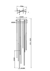 Piekaramā lampa MOD236PL-L54BS3K cena un informācija | Lustras | 220.lv