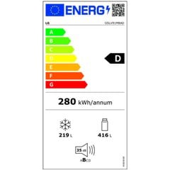 LG GSLV91MBAD cena un informācija | Ledusskapji | 220.lv