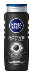 Nivea Men Active Clean Dušas vīriešu 500 ml, 6 iepakojuma komplekts cena un informācija | Dušas želejas, eļļas | 220.lv