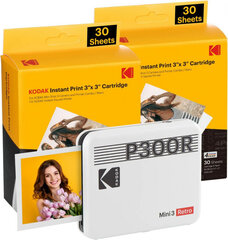 Kodak Foto Printeris Kodak MINI 3 RETRO P300RW60 Balts cena un informācija | Piederumi printerim | 220.lv