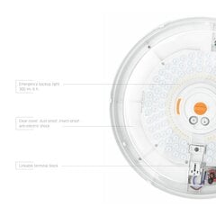 Ārkārtas situāciju LED griestu gaismeklis ar bateriju un kustības sensoru 15-30W, Videx цена и информация | Потолочные светильники | 220.lv