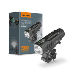 Velosipēda lukturis LED 20W Videx, uzlādējams, baterija Li-ion 21700 4000mAh cena un informācija | Velo lukturi un atstarotāji | 220.lv