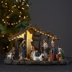 LED Ziemassvētku gaismas dekors uz baterijām 0,76W 37x25cm Nativity 680-87 cena un informācija | LED lentes | 220.lv