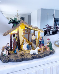 LED Ziemassvētku gaismas dekors uz baterijām 0,76W 37x25cm Nativity 680-87 cena un informācija | LED lentes | 220.lv